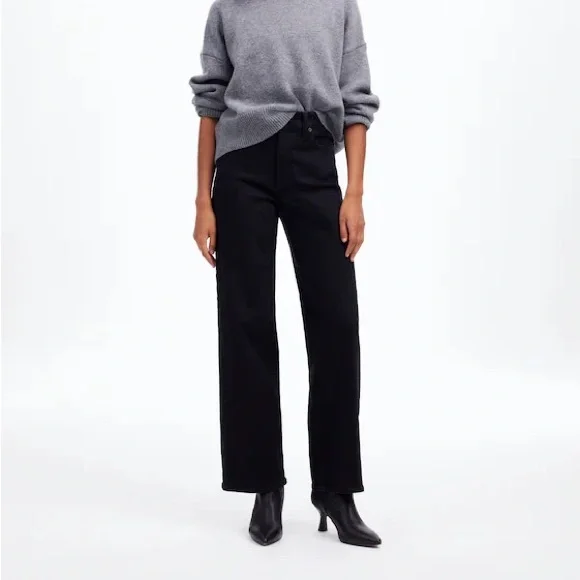 Madewell The Perfect Vintage Wide-Leg Jean in Rinse Black - Picture 7 of 7